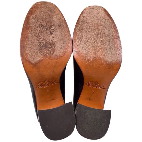 PATRICIA NASH Anita Block Heel Pumps Size 7 Leather Black Classic Work Shoes - Picture 10 of 16